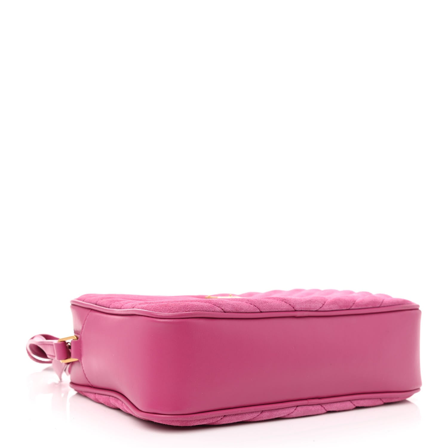 Saint Laurent Suede Matelasse Monogram Lou Camera Bag Rose 4 of 8
