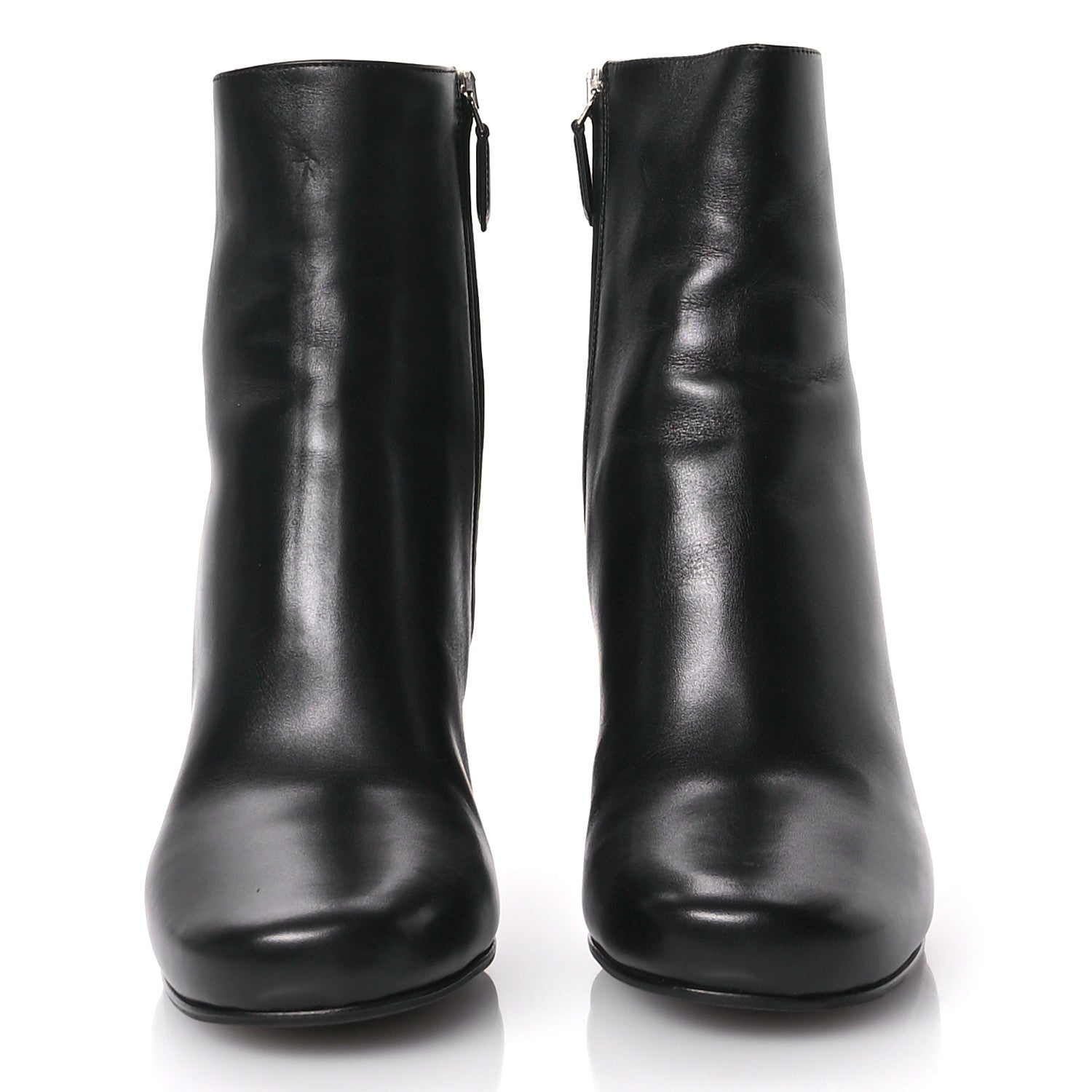 Prada Vitello Ankle Boots 37.5 Black 3 of 8