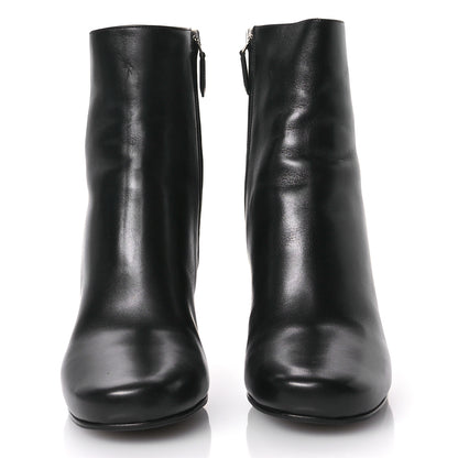 Prada Vitello Ankle Boots 37.5 Black 3 of 8