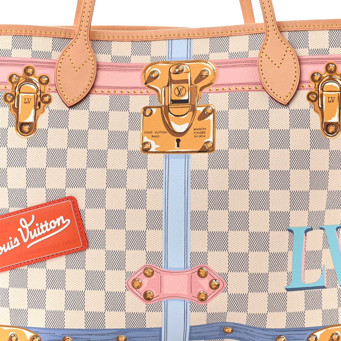 Damier Azur Summer Trunks Neo Neverfull MM