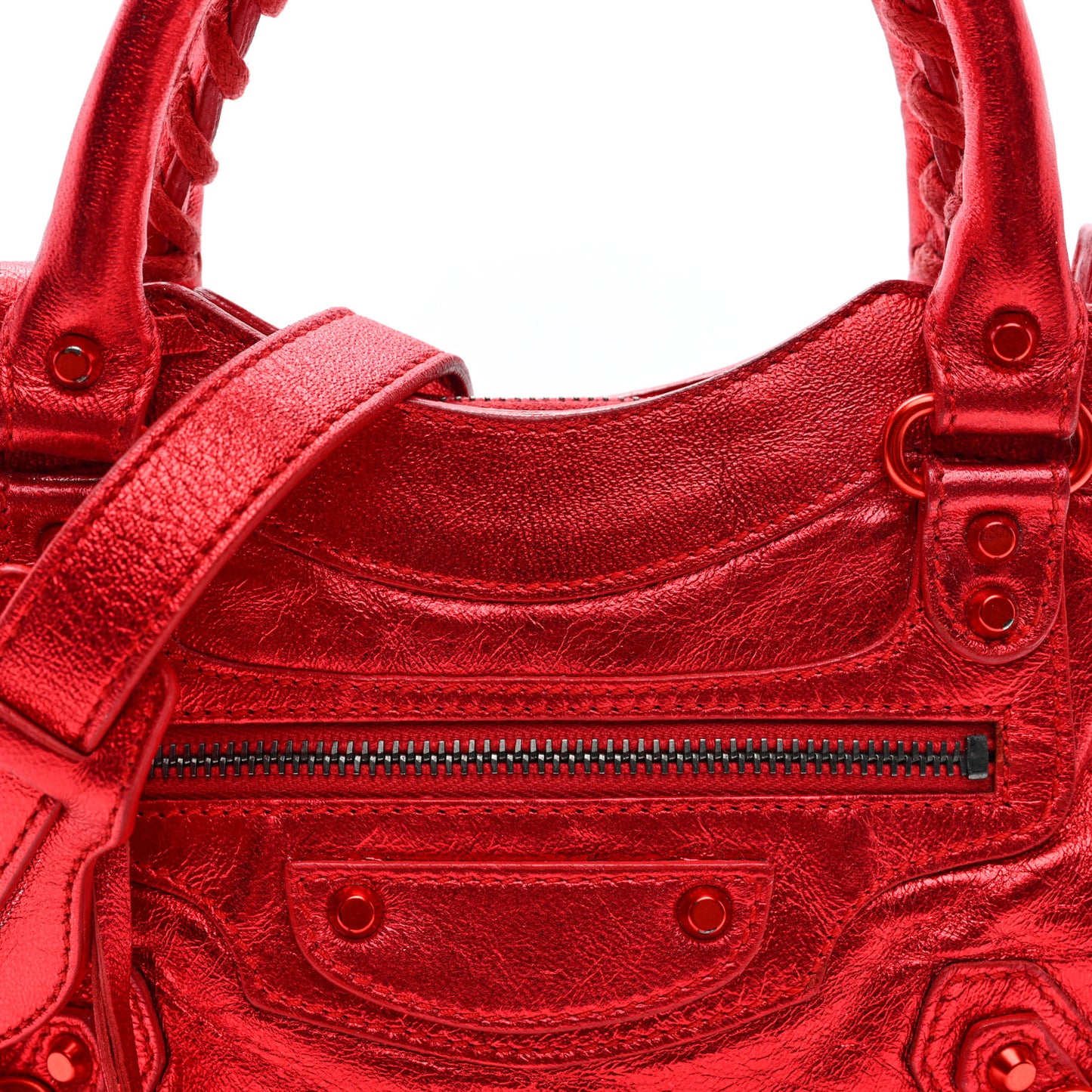 Metallic Chevre Classic Hardware Mini Classique First Red
