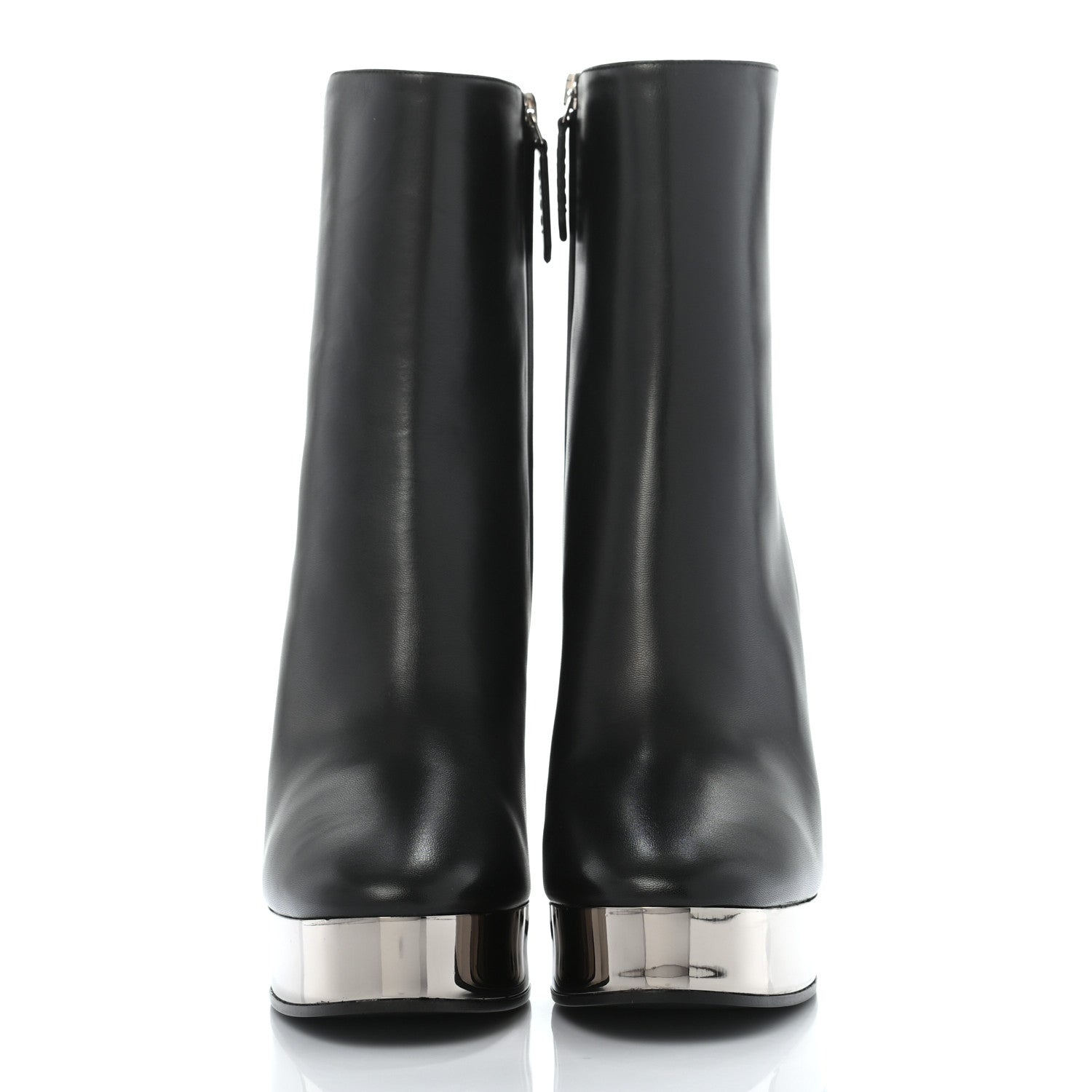 Gucci Malaga Kid Chrome Ankle Boots 39 Black 3 of 7
