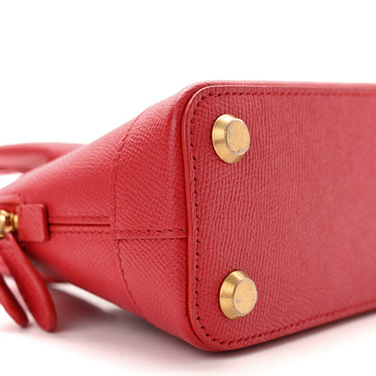 Balenciaga Signature Grained Calfskin Logo XXS Ville Top Handle Bag Rouge Lantern Black 10 of 13