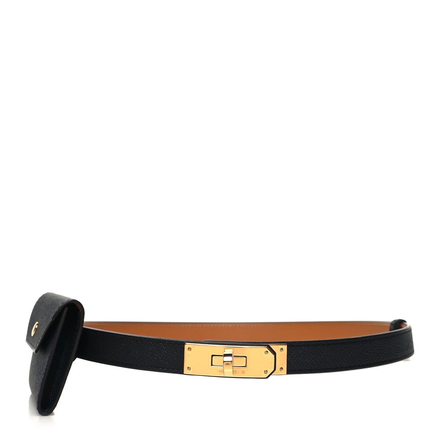 Epsom Kelly Pocket Belt Black