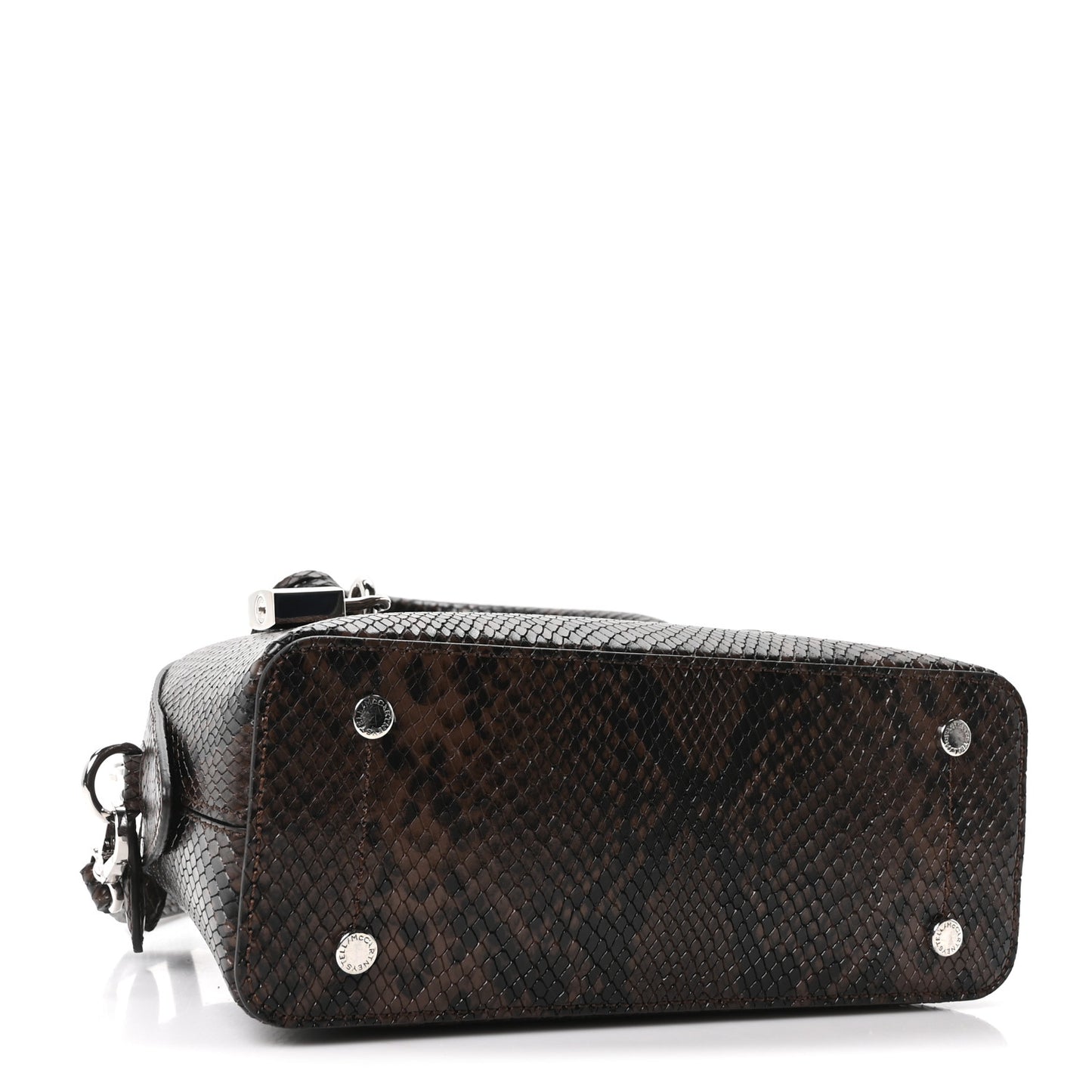 Faux Snake Print Ryder Crossbody Bag Espresso