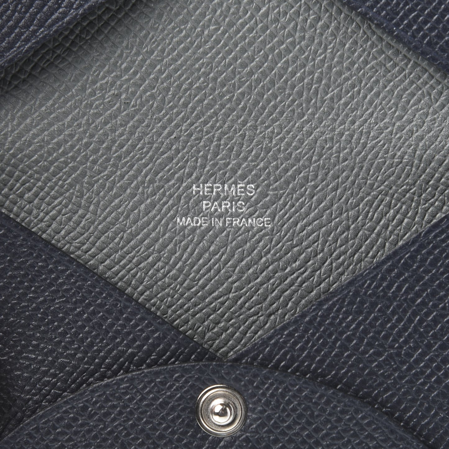 Epsom Verso Calvi Card Case Bleu Indigo Vert Amande