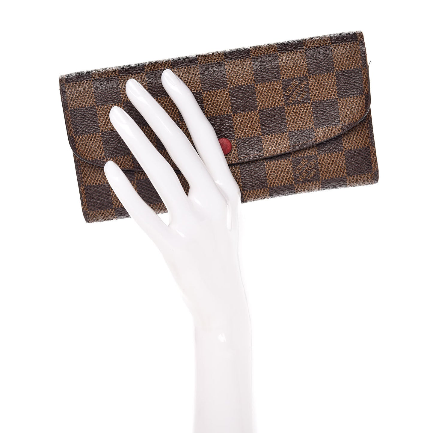Damier Ebene Emilie Wallet Red