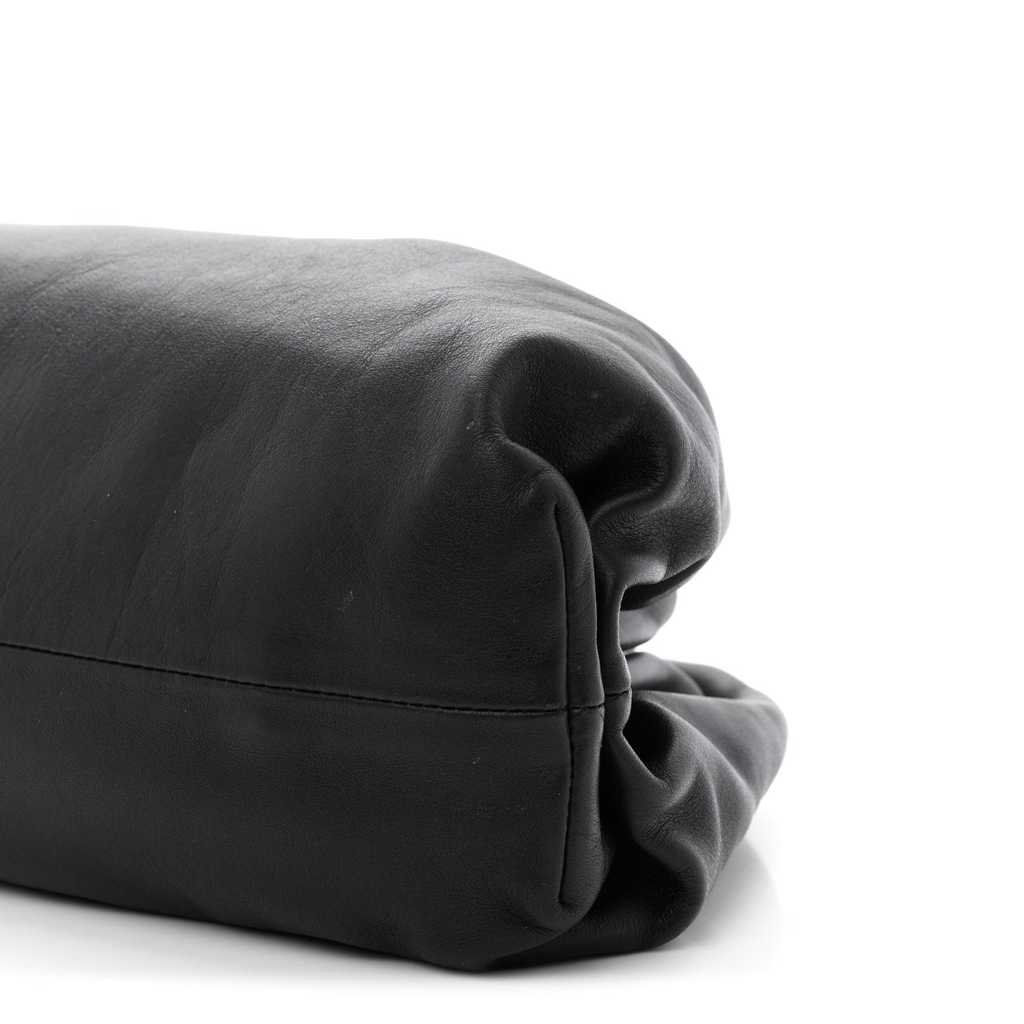 Smooth Butter Calf The Pouch Oversized Clutch Black