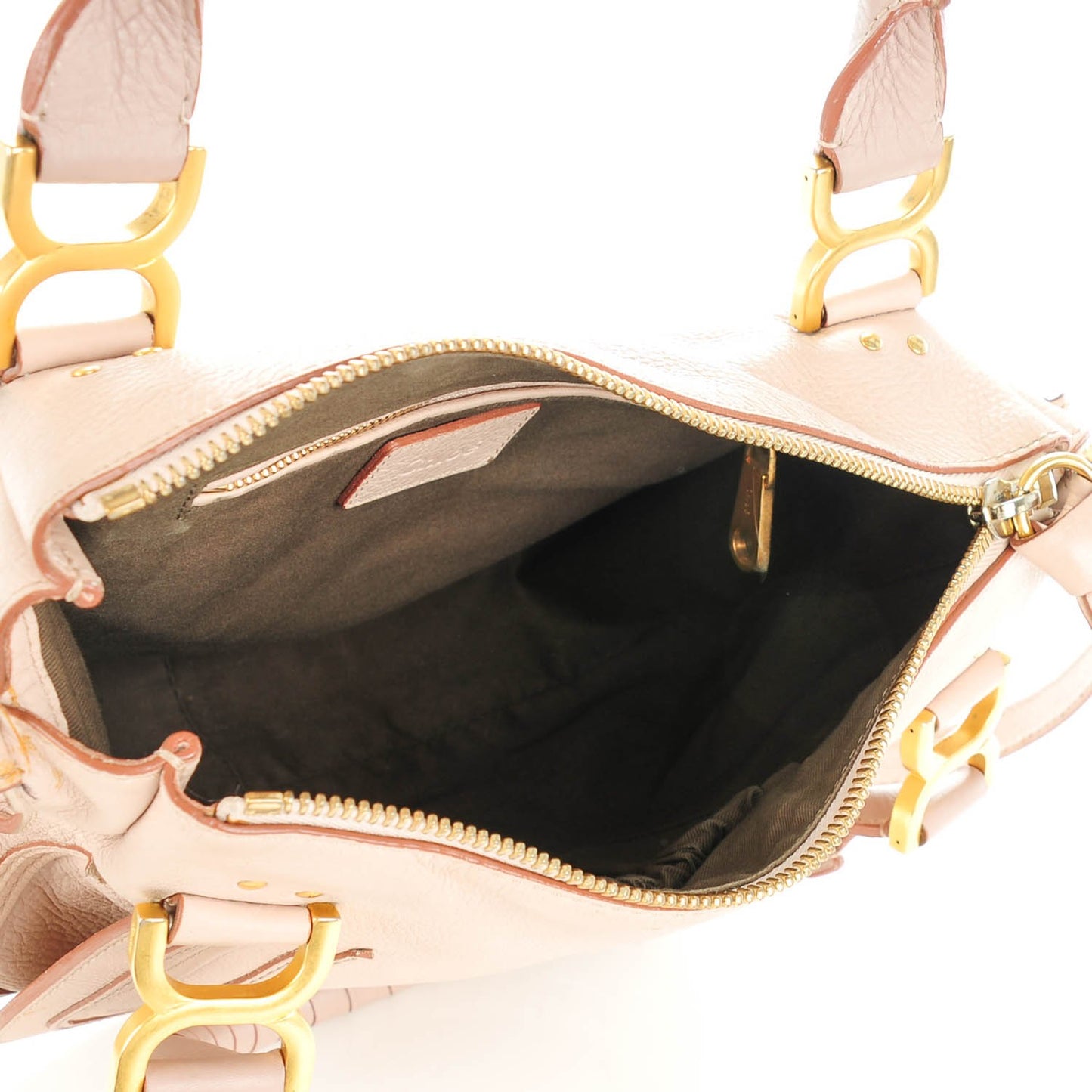 Calfskin Medium Marcie Satchel Nude Pink