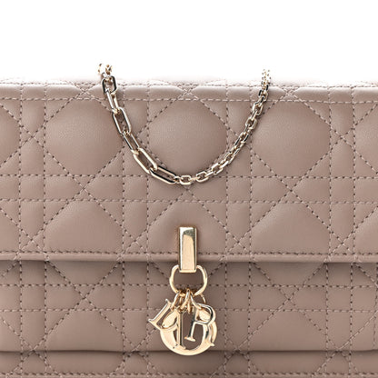Christian Dior Lambskin Chain Lady Dior Chain Pouch Hazelnut 7 of 9