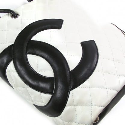 Chanel Calfskin Quilted Medium Cambon Tote White Black 6 of 12