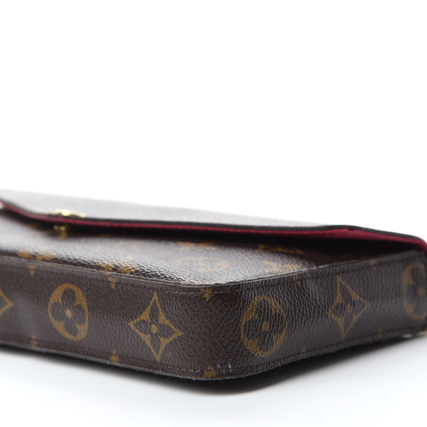 Monogram Pochette Felicie Chain Wallet Fuchsia