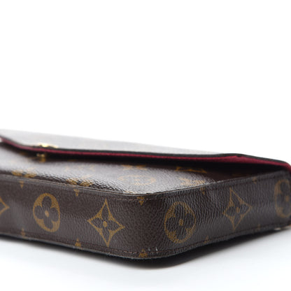 Louis Vuitton Monogram Pochette Felicie Chain Wallet Fuchsia 7 of 18
