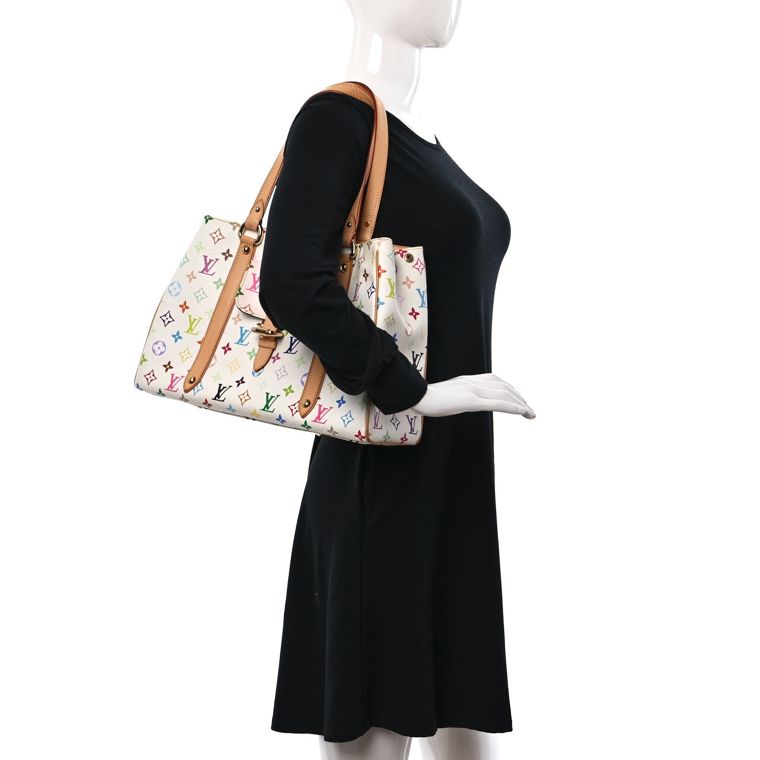 Louis Vuitton Monogram Multicolor Aurelia MM White 2 of 8