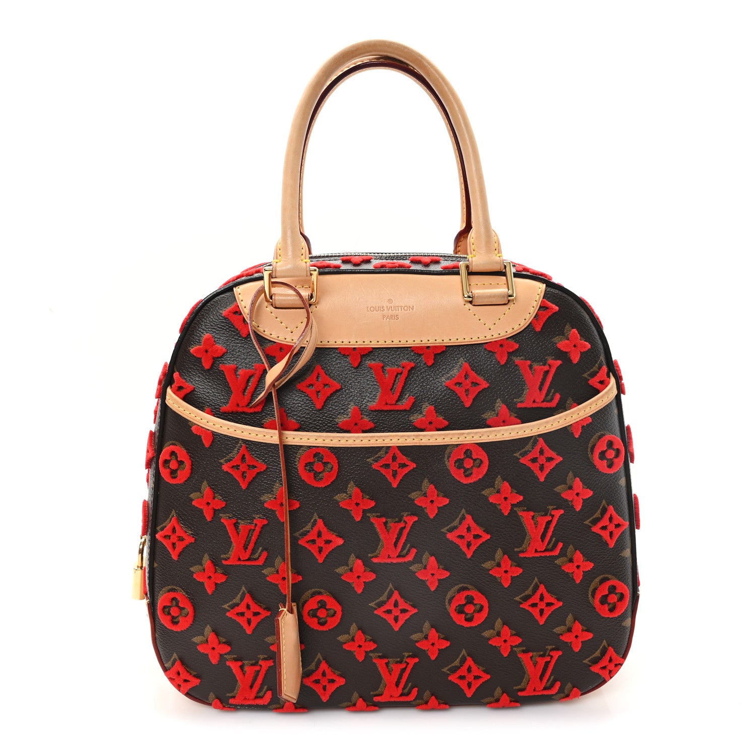 Louis Vuitton Monogram Tuffetage Deauville Cube Red 1 of 9