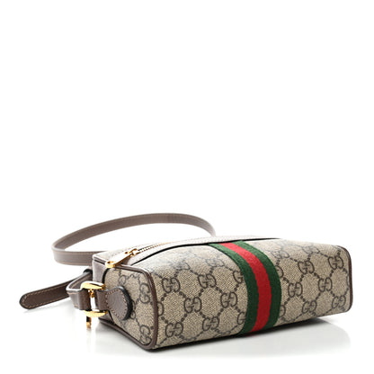 Gucci GG Supreme Monogram Web Mini Ophidia Shoulder Bag Brown 4 of 12
