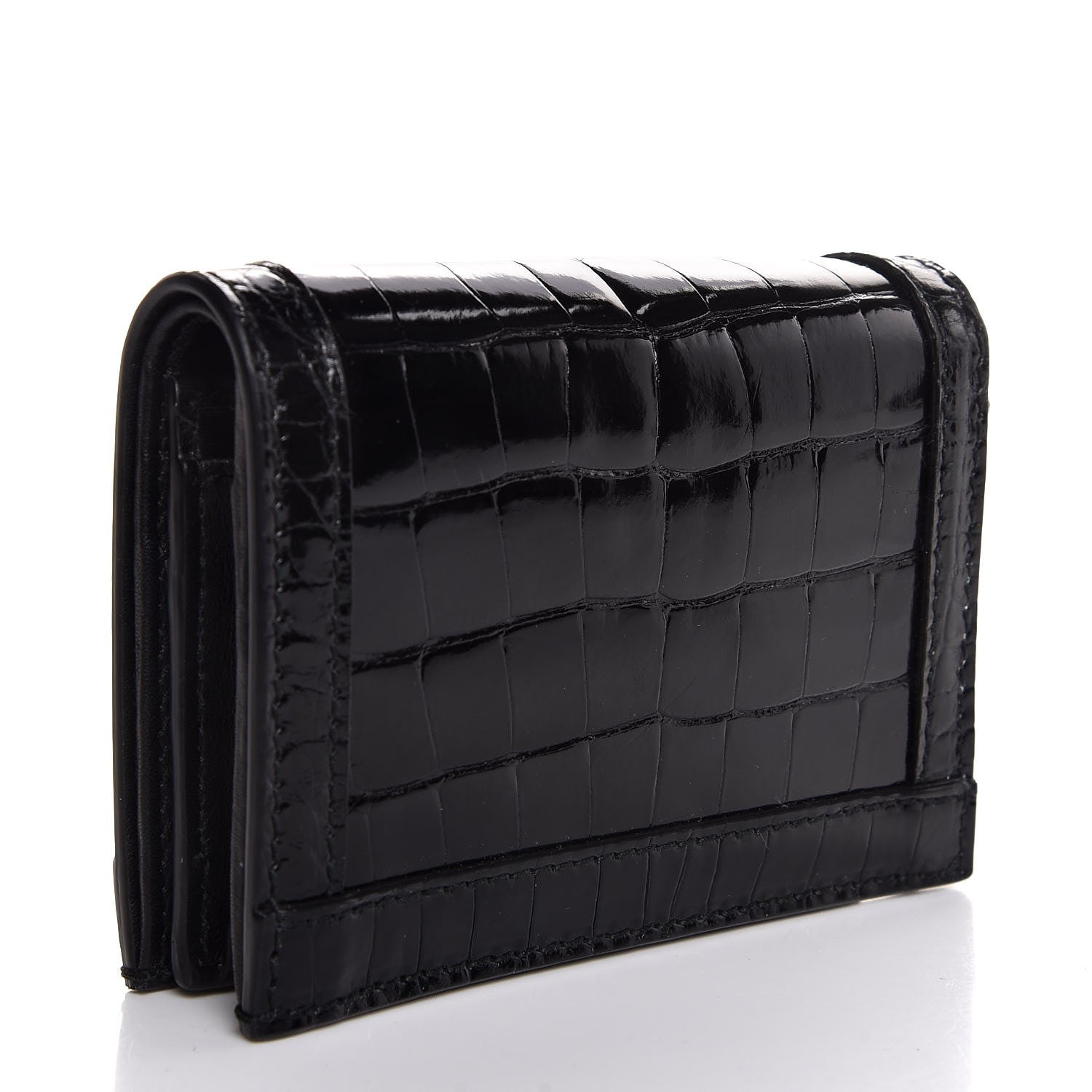 Gucci Crocodile GG Marmont Card Case Black 3 of 7
