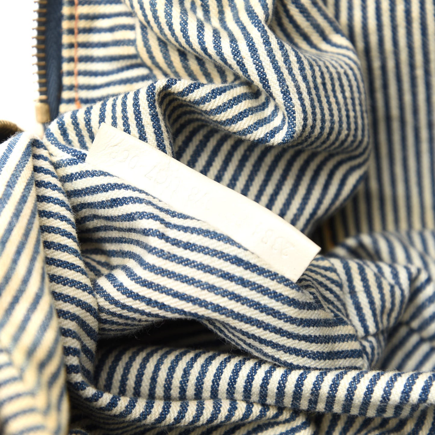 Denim Striped Spy Bowler Blue