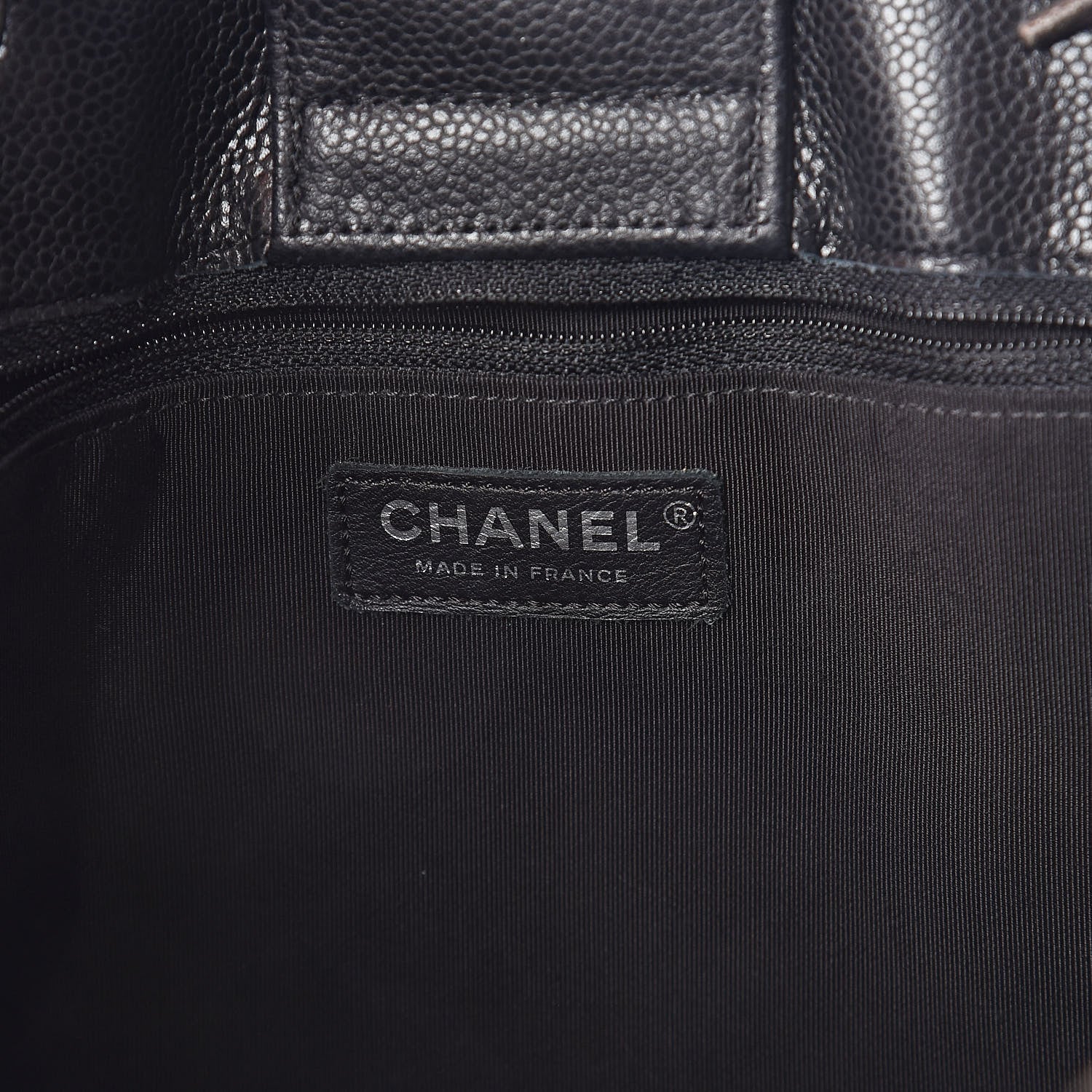 Chanel Calfskin Quilted Large CC Shopping Tote Black 6 of 10