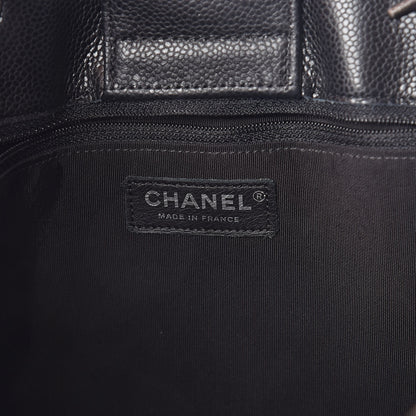Chanel Calfskin Quilted Large CC Shopping Tote Black 6 of 10