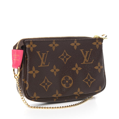 Louis Vuitton Monogram 2019 Christmas Animation Mini Courchevel Pochette Accessories Fuchsia 2 of 7