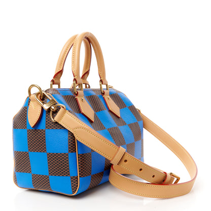 Louis Vuitton Damier Pop Speedy Bandouliere 25 Blue 3 of 11