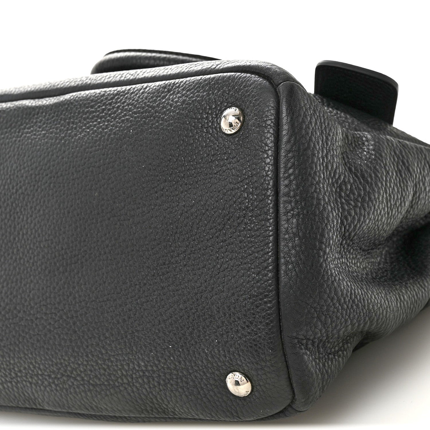 Prada Vitello Daino Tote Dark Grey 10 of 12