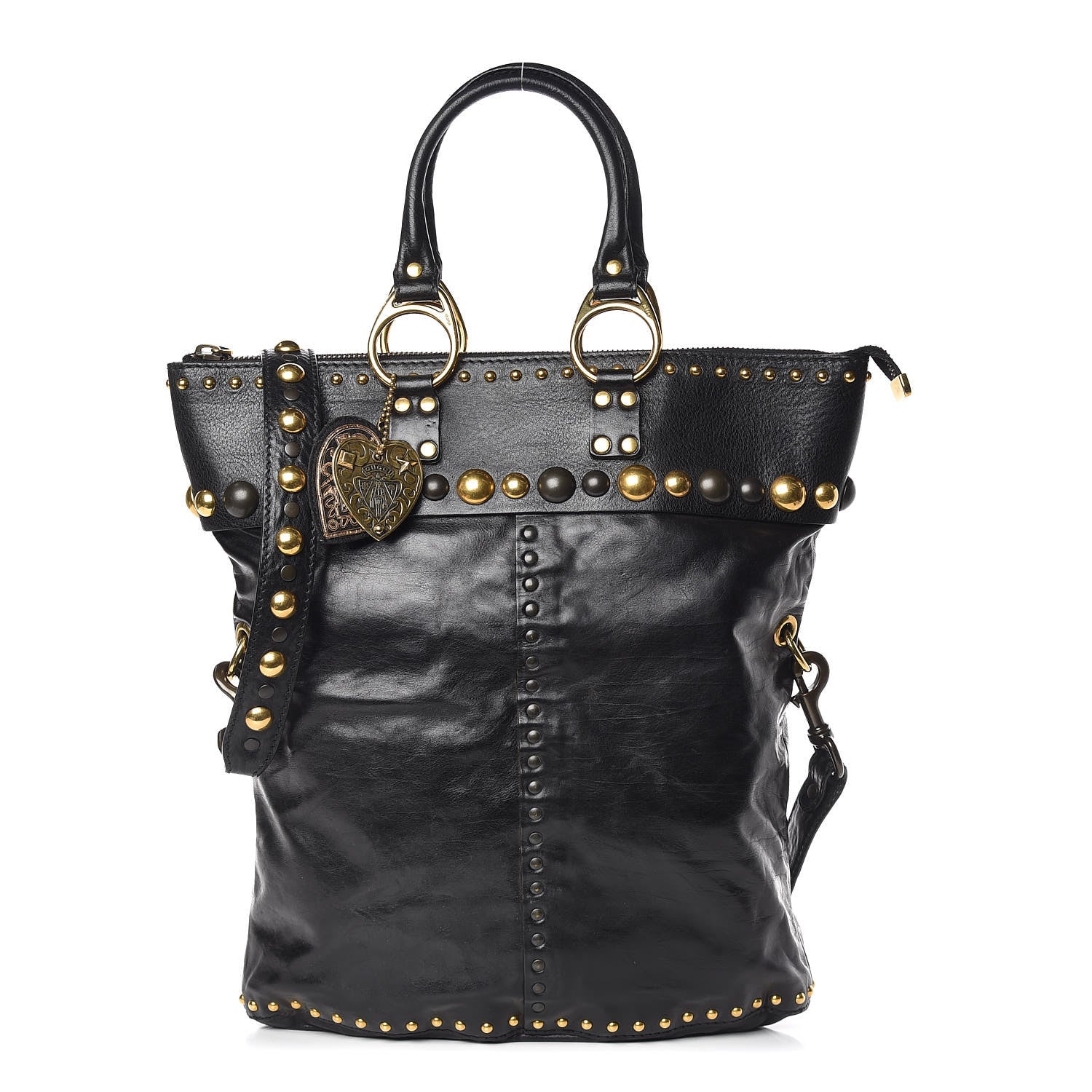 Gucci Calfskin Large Babouska Tote Black 1 of 10