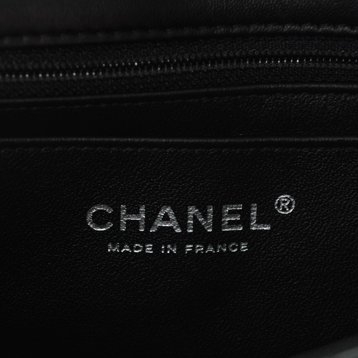 Lambskin Chevron Quilted Mini Rectangular Flap So Black