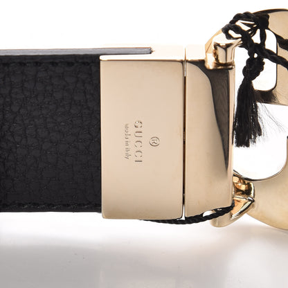 Gucci Calfskin 1973 Reversible Belt 80 32 Black Pink 6 of 6