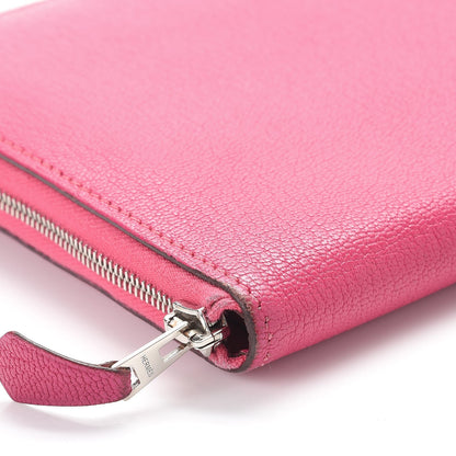 Hermes Chevre Mysore Azap GM Combined Wallet Rose Shocking 8 of 14