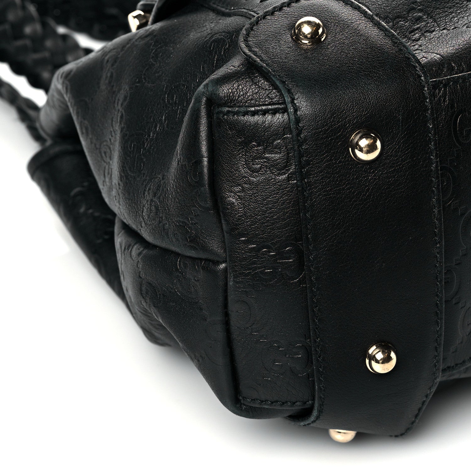Gucci Guccissima Small Pelham Shoulder Bag Black 9 of 11