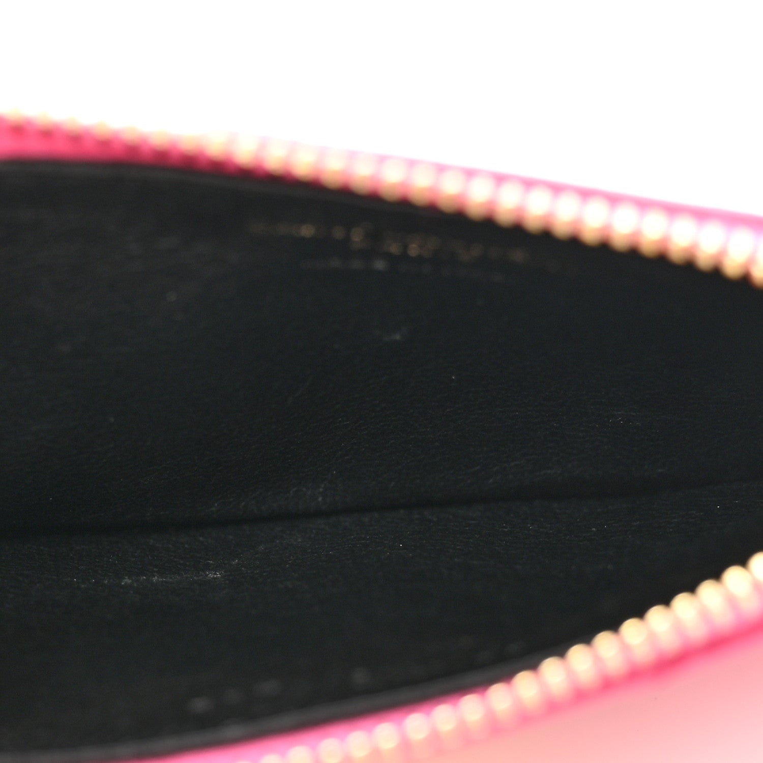 Saint Laurent Grain De Poudre Matelasse Chevron Monogram Fragments Zippered Card Case Fresh Fuxia 7 of 8