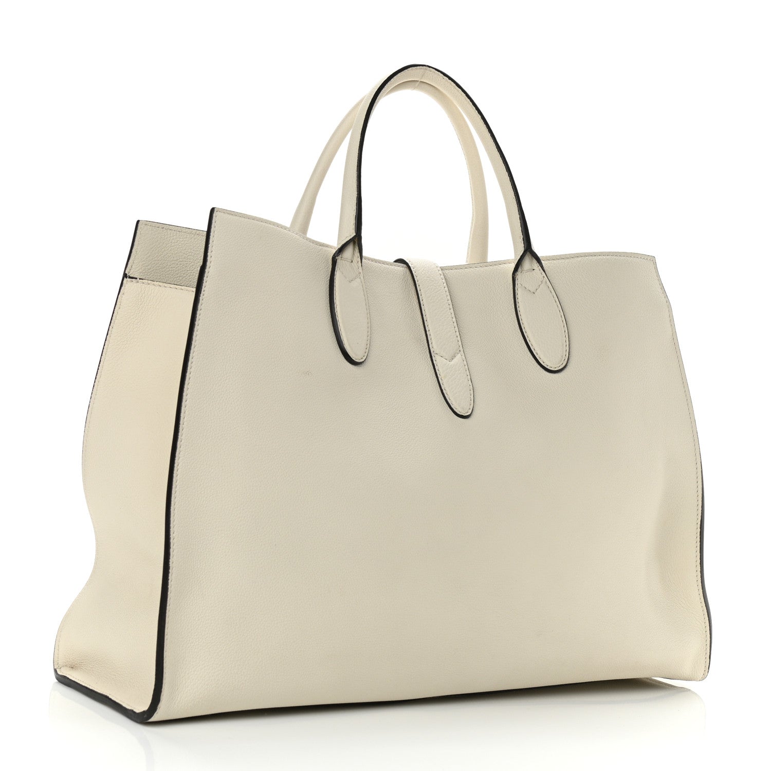 Gucci Soft Calfskin Medium Jackie Top Handle Bag Antique White 3 of 12