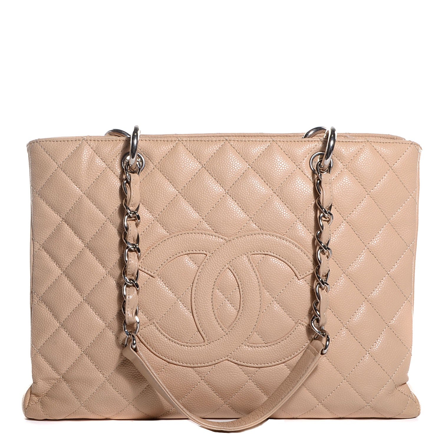 Chanel Caviar Quilted Grand Shopping Tote GST Beige Clair 1 of 8