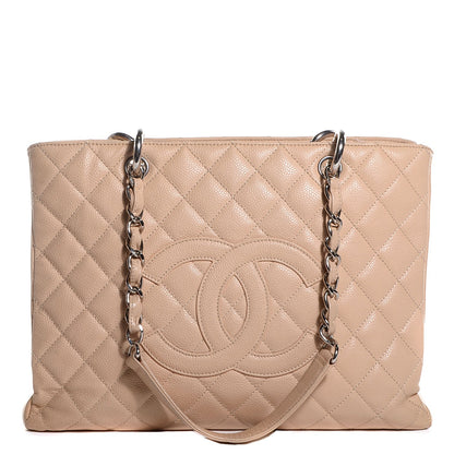 Chanel Caviar Quilted Grand Shopping Tote GST Beige Clair 1 of 8