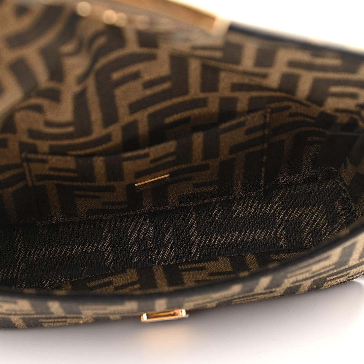 Fabric Jacquard FF 1974 Mini Baguette Tobacco Moro Black