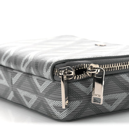 Christian Dior Coated Canvas CD Diamond Messenger Pouch Grey 10 of 10