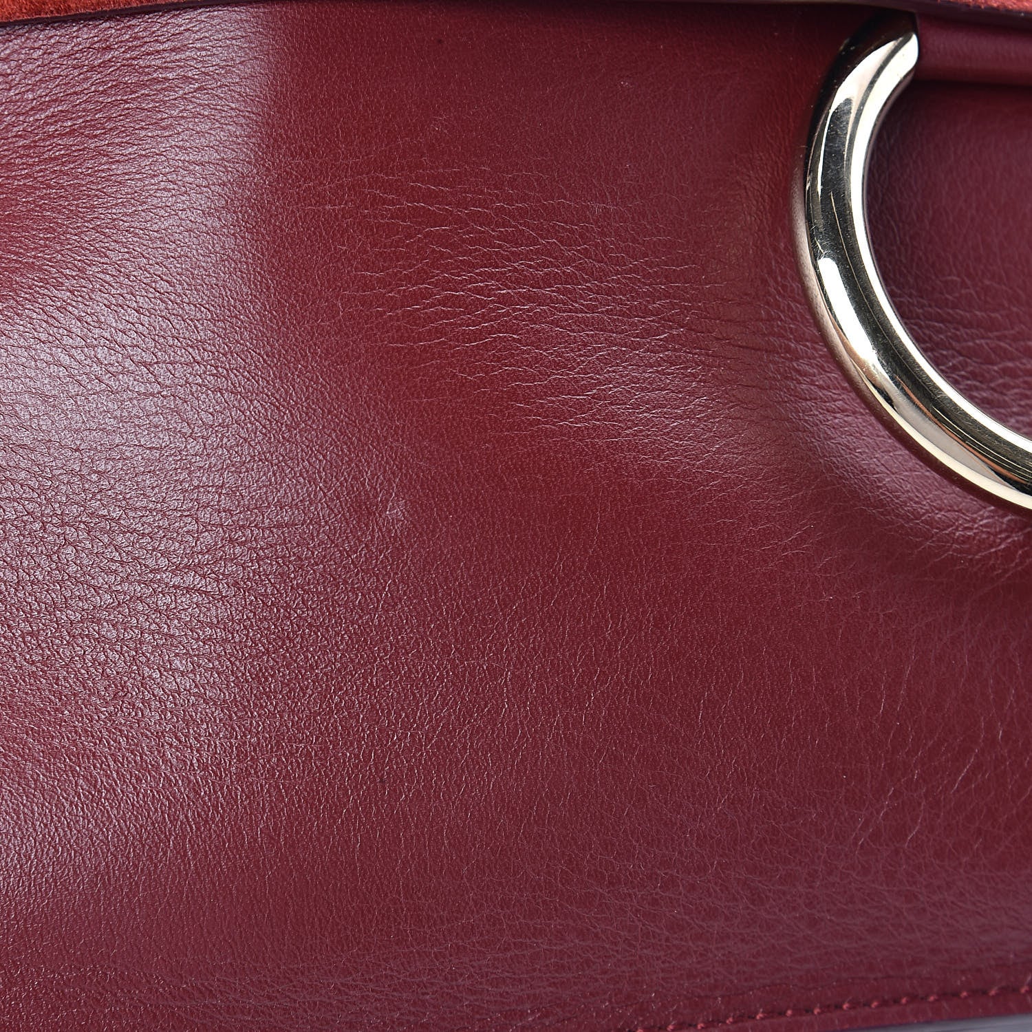 Chloe Calfskin Suede Medium Faye Shoulder Bag Plum Purple 10 of 12