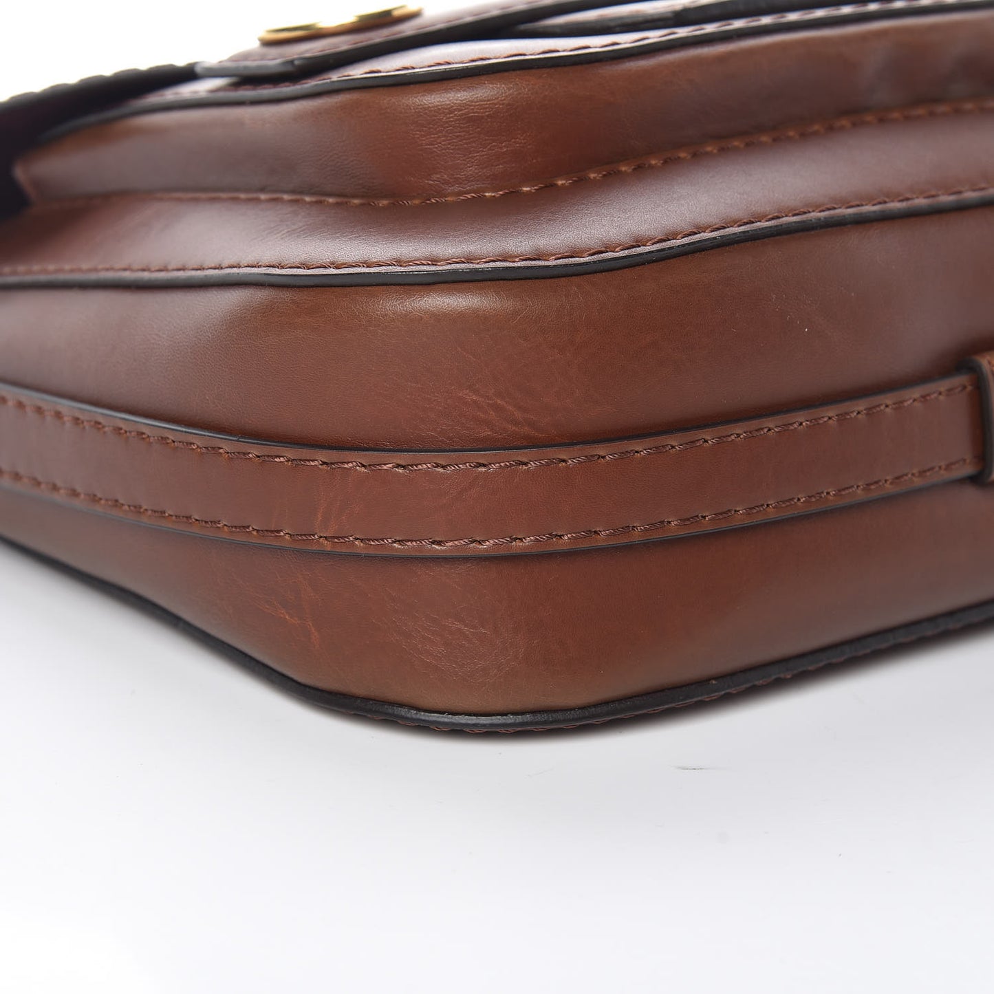 Eco Alter Nappa Popper Shoulder Bag Cognac