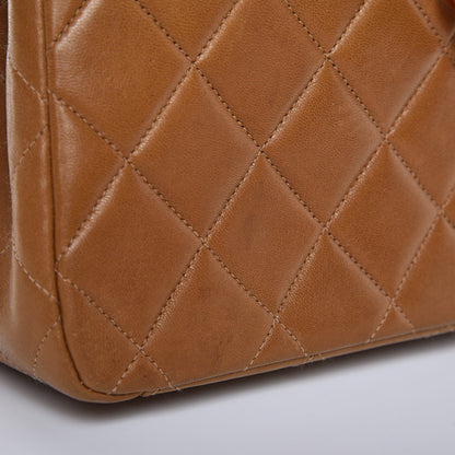 Chanel Lambskin Tortoise Chain Square Flap Camel 18 of 22