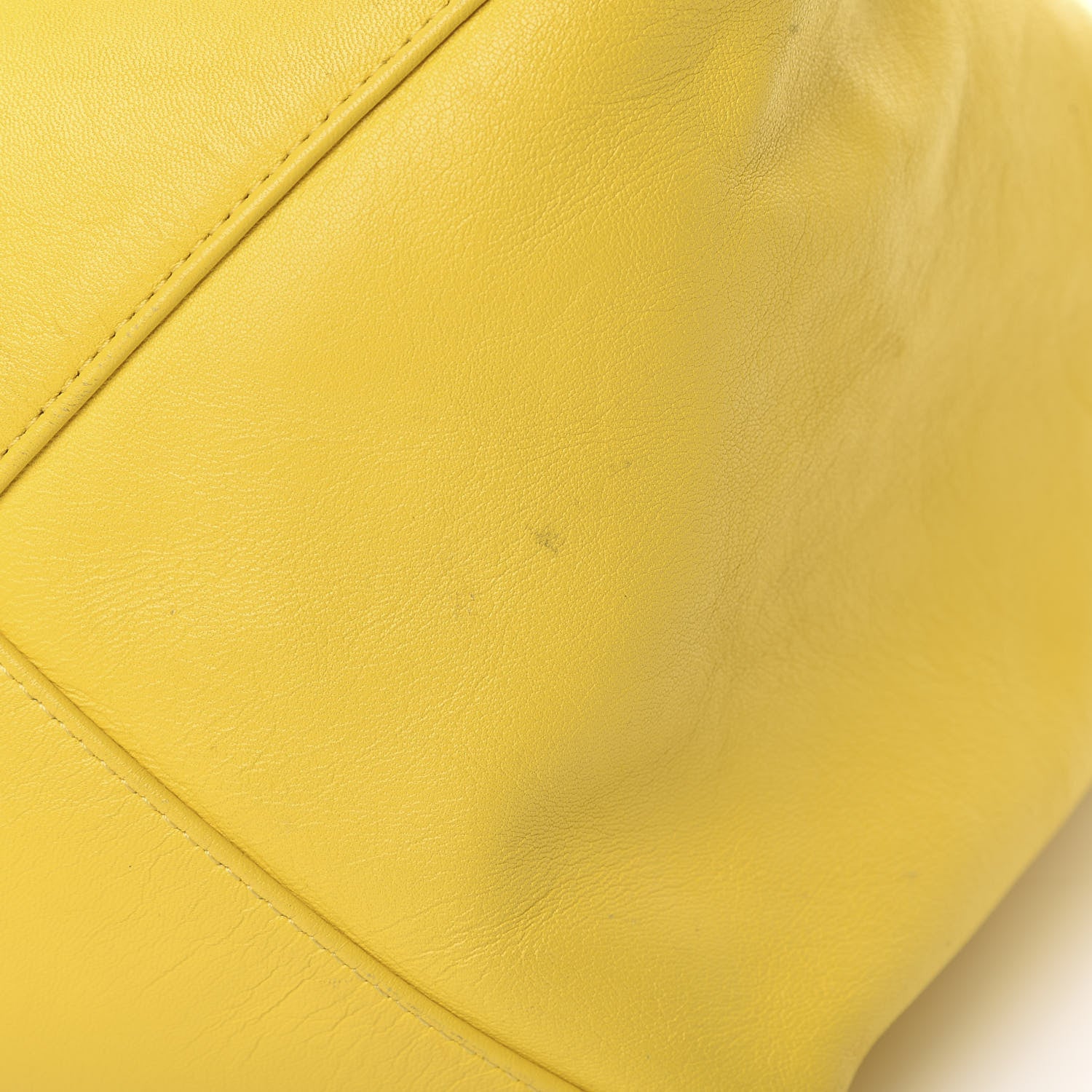 Celine Lambskin Horizontal Cabas Sun Yellow 10 of 16