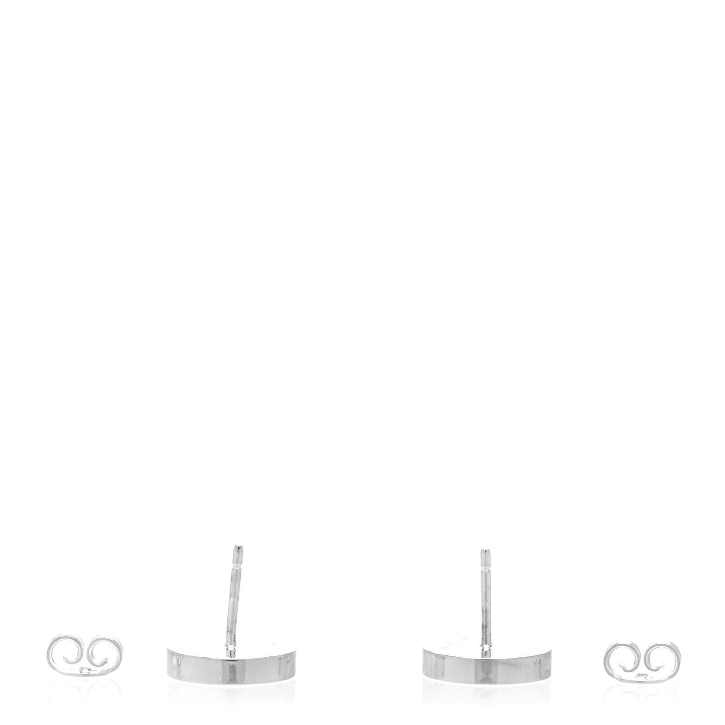 Sterling Silver Round Stud Earrings