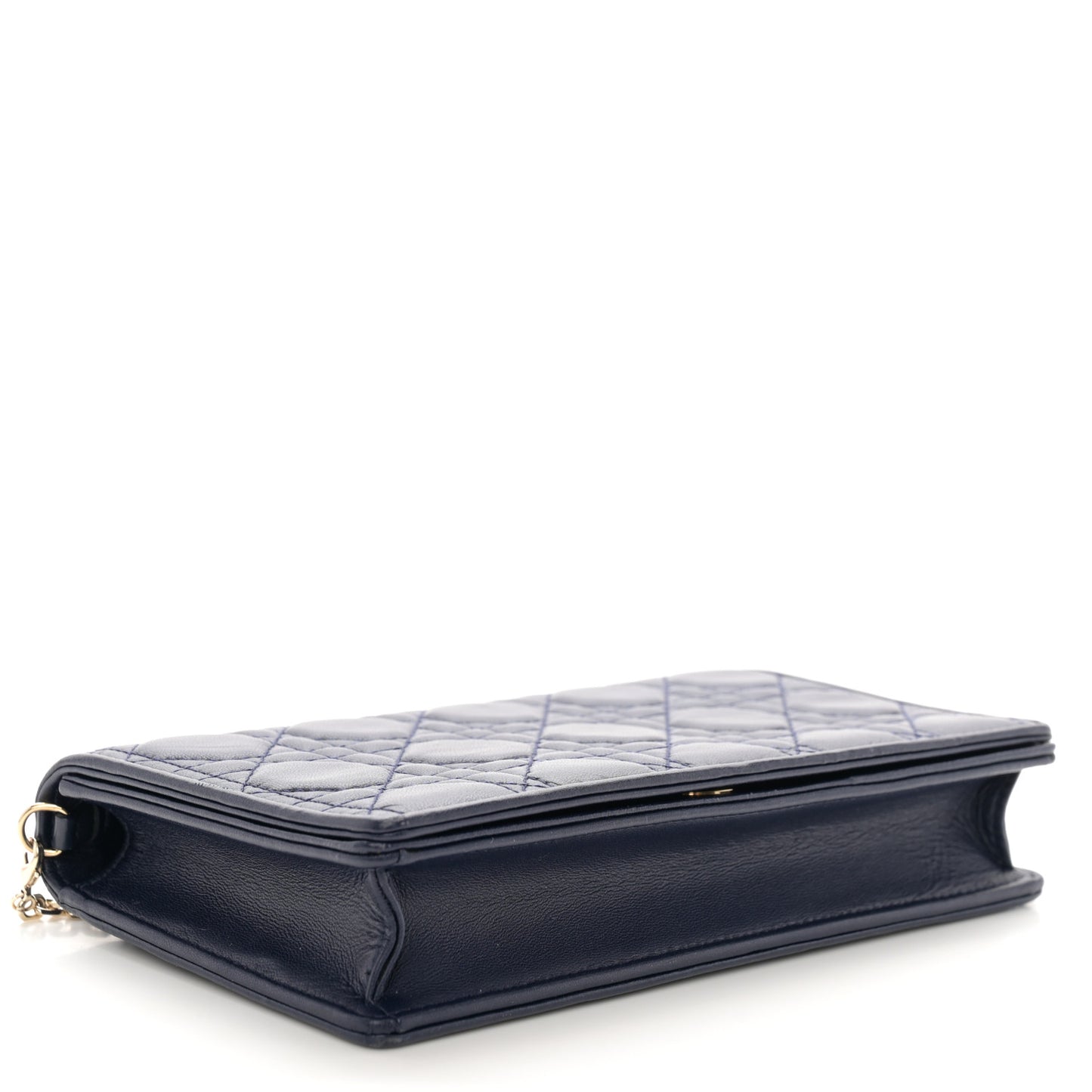 Lambskin Cannage Lady Dior Pouch Navy