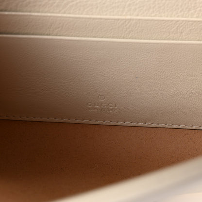 Gucci Textured Calfskin Web Mini Rajah Slim Flap Shoulder Bag Mystic White 6 of 9