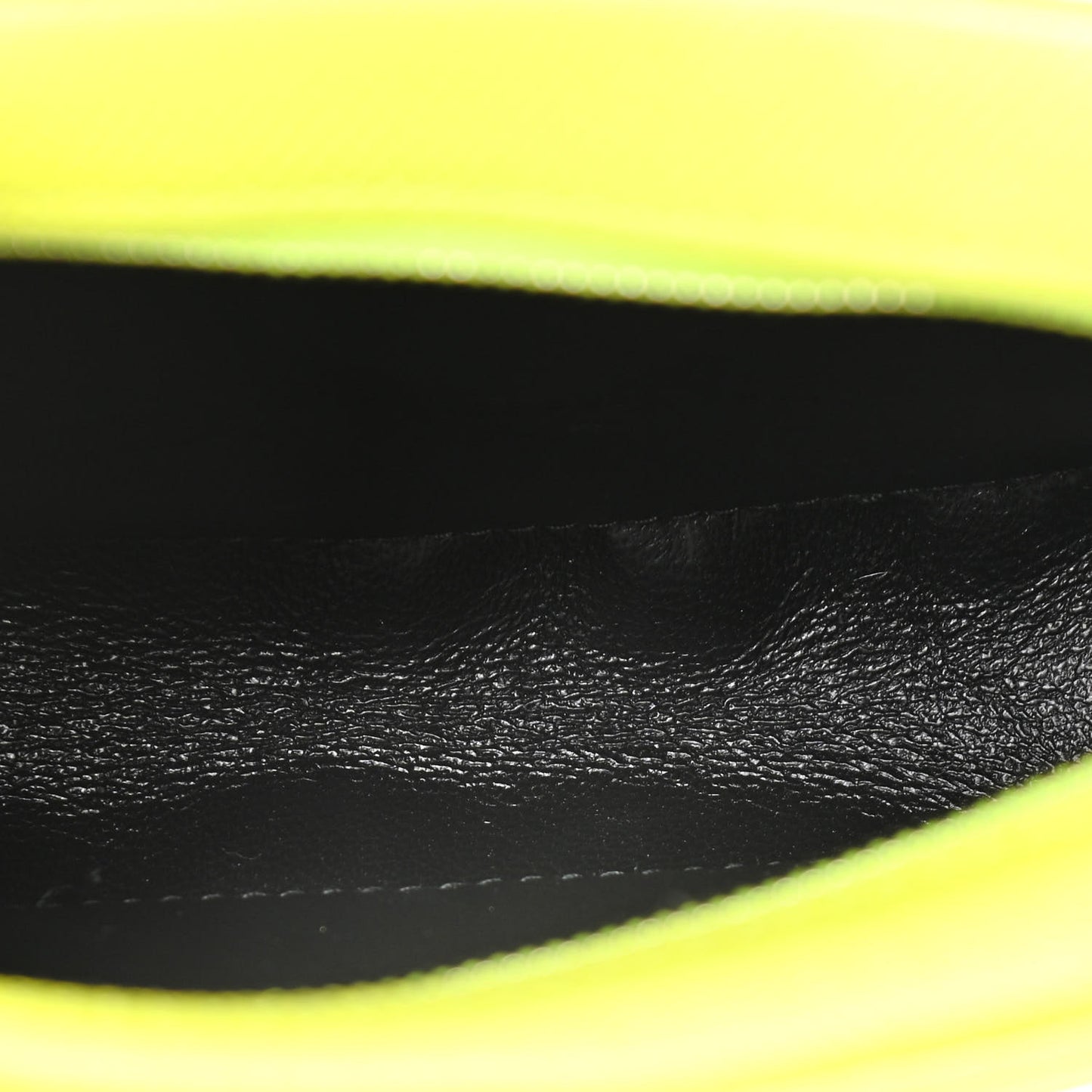 Signature Grained Calfskin Logo XS Ville Camera Bag Acid Green Black