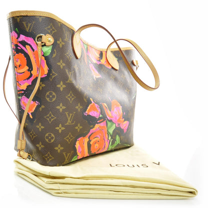 Louis Vuitton Monogram Roses Neverfull MM 3 of 9