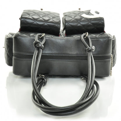 Chanel Calfskin Quilted Large Cambon Multipocket Reporter Black White 5 of 13