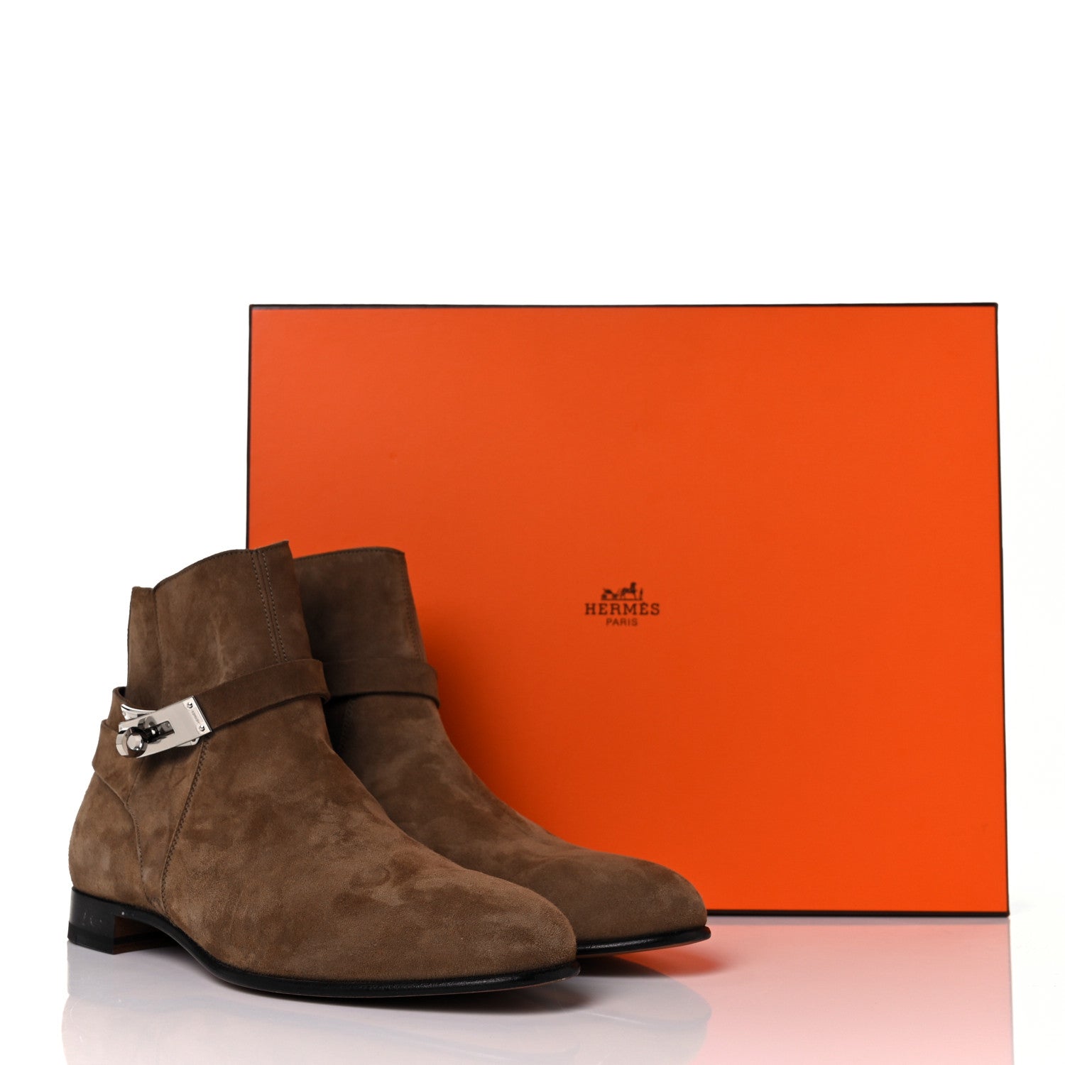 Hermes Suede Neo Low Boots 38 Ecorce 10 of 10