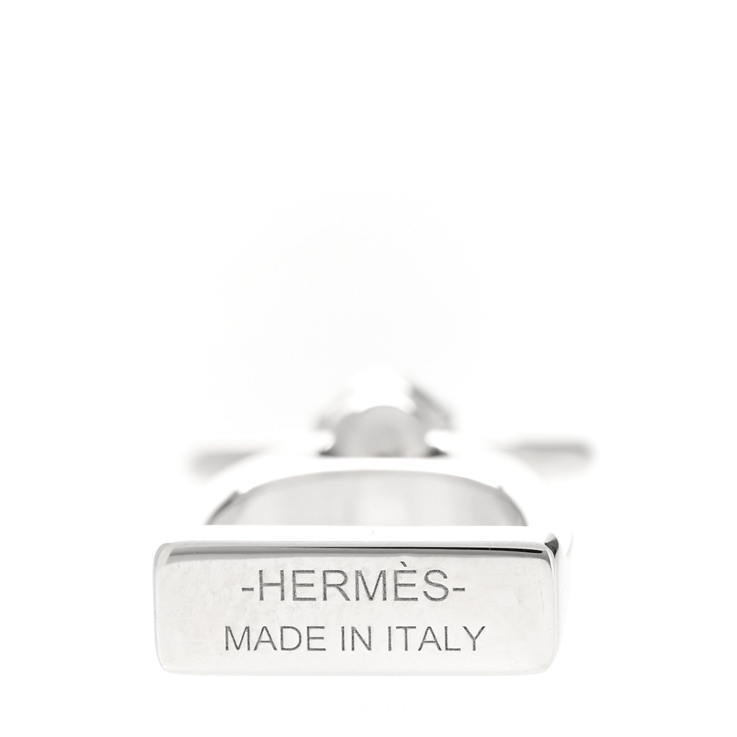 Hermes Palladium Etrier Charm Scarf Ring 3 of 3